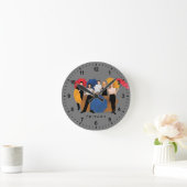 FRIENDS™-Zeichen-Silhouette Runde Wanduhr (Zuhause)