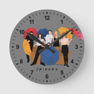 FRIENDS™-Zeichen-Silhouette Runde Wanduhr