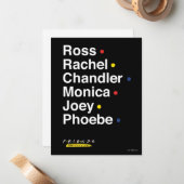 FRIENDS™ | Zeichennamen Mitteilungskarte (Vorderseite/Rückseite Beispiel)