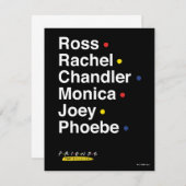 FRIENDS™ | Zeichennamen Mitteilungskarte (Vorne/Hinten)