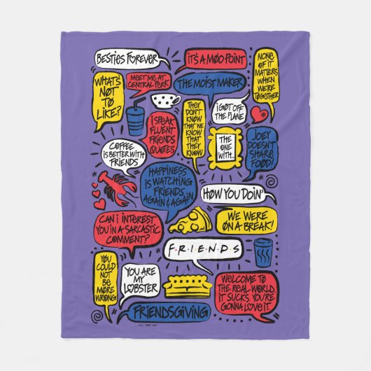 FRIENDS™-Zitate Fleecedecke (Vorderseite)