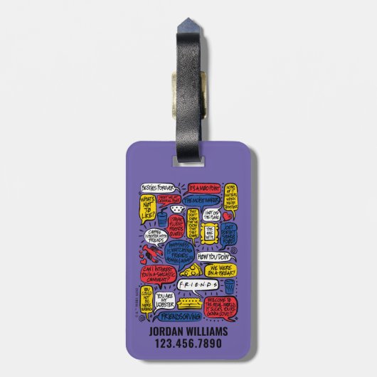 FRIENDS™-Zitate Gepäckanhänger (Rückseite vertikal)