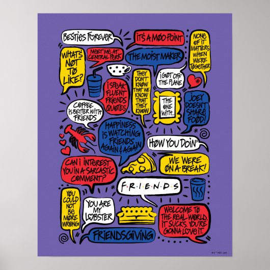 FRIENDS™-Zitate Poster (Vorne)