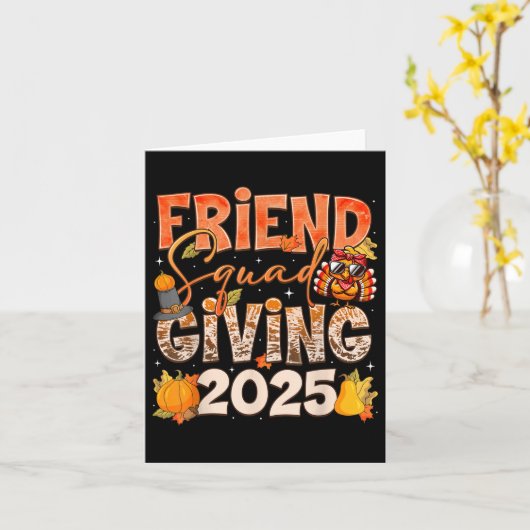 Friendsgiving 2025 Squad Erntedank Group Matchi Karte (Gelbe Blume)