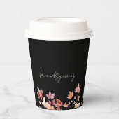 Friendsgiving Black Erntedank Pappbecher (Vorderseite)