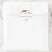 Friendsgiving-Blätter-Aufkleber Runder Aufkleber (Tasche)