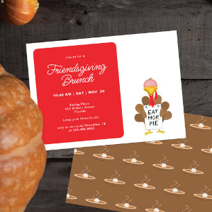 Friendsgiving-Brunch Lustiger Truthahn Thanksgivin Einladung