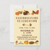 Friendsgiving Celebration with Hedgehog Einladung (Vorderseite)