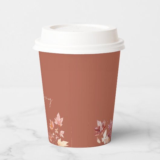 Friendsgiving Cinnamon Erntedank Pappbecher (Links)