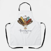 Friendsgiving Cook Turkey Girl Funny Schürze (Vorderseite)