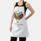 Friendsgiving Cook Turkey Girl Funny Schürze (InSitu)