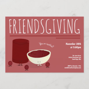 Friendsgiving Cranberry Sauce Erntedank Dinner Einladung