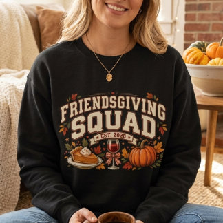 Friendsgiving-Crew Vintage Thanksgiving Herbst Sweatshirt