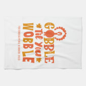 Friendsgiving Dinner Gobble Til You Wobble Geschirrtuch (Horizontal)