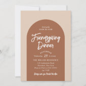 Friendsgiving Dinner Modern Arch | Gewürz Einladung (Vorderseite)