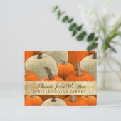 Friendsgiving Dinner Pumpkin Harvest Holiday Einladungspostkarte (Stehend Vorderseite)