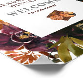 Friendsgiving-Dinner Rustikale Red Flora Poster (Ecke)