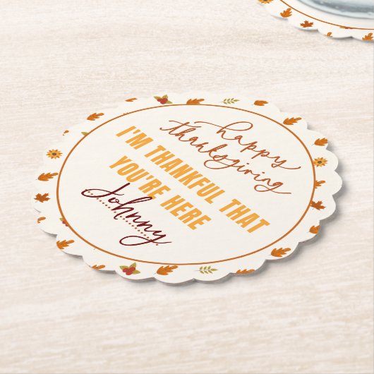 Friendsgiving Dinner Script Boho Party Tableware Untersetzer (angewinkelt)
