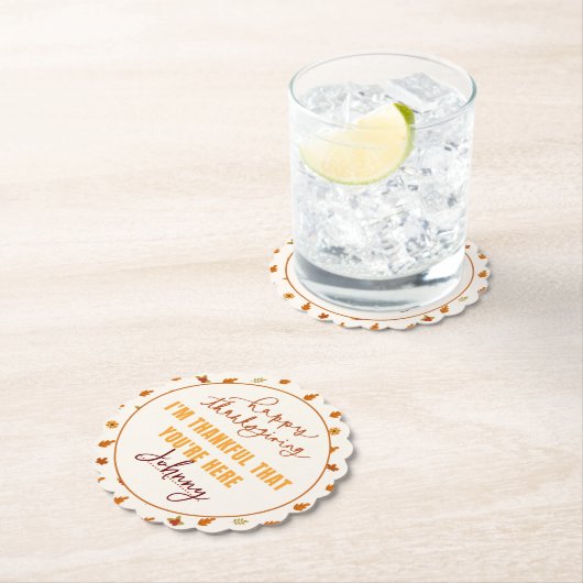 Friendsgiving Dinner Script Boho Party Tableware Untersetzer (Vor Ort)