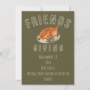 Friendsgiving-Einladung Aquarell Einladung