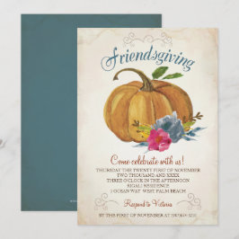 Friendsgiving Einladung - Erntedank-Kürbis