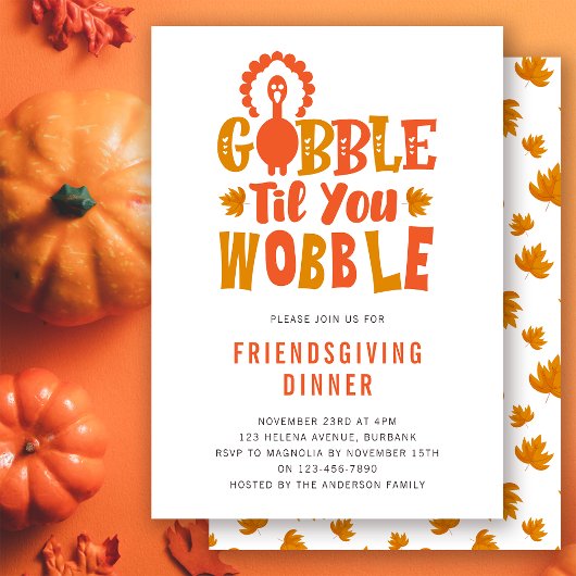 Friendsgiving-Einladung Gackern Bis Du Schwankst Einladung