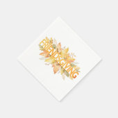 Friendsgiving Erntedank Celebration Napkins Serviette (Ecke)