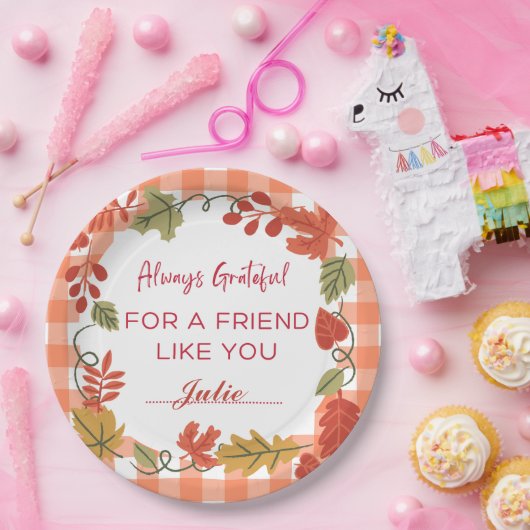 Friendsgiving Erntedank Dinner Pappteller (Party)