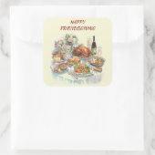 Friendsgiving Erntedank Dinner Sticker (Tasche)