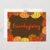 Friendsgiving Erntedank Holiday Card Postkarte (Vorne/Hinten)