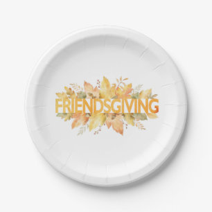 Friendsgiving Erntedank-Papier-Teller Pappteller