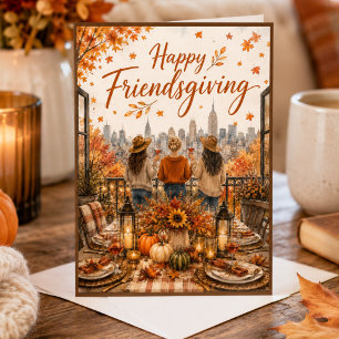 Friendsgiving Erntedankfest Frohes Friendsgiving Karte