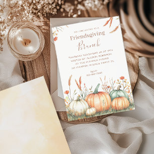 Friendsgiving-Erntedankfest-Party Einladung