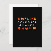 Friendsgiving Fall Autumn Friends & Family Thanksg Einladung (Vorne/Hinten)