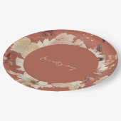 Friendsgiving Fall Cinnamon Erntedank Pappteller (Schrägansicht)