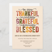 Friendsgiving Fall Harvest Dinner Party Einladung (Vorne/Hinten)