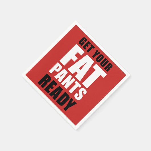 Friendsgiving Fat Pants Ready (AUF ROT) Serviette (Ecke)