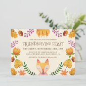 Friendsgiving Fest Erntedank Party Einladung (Stehend Vorderseite)