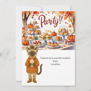 Friendsgiving Flanell an und den Sekt aufmachen! Einladung
