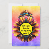 Friendsgiving Funky Erntedank Einladung (Rückseite)