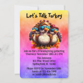 Friendsgiving Funky Erntedank Einladung (Vorderseite)