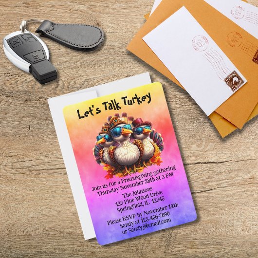 Friendsgiving Funky Erntedank Einladung