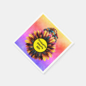 Friendsgiving Funky Erntedank Serviette (Ecke)