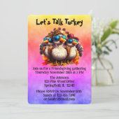 Friendsgiving Funky Thanksgiving Poem Einladung (Stehend Vorderseite)