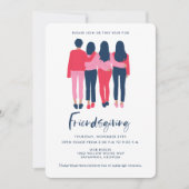 Friendsgiving Girls Erntedank Party Einladung (Vorderseite)