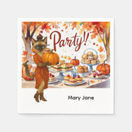 Friendsgiving Herbst Party Napkins - Gemütlicher H Serviette
