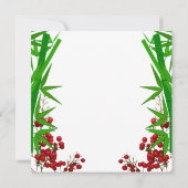 Friendsgiving Herbst Red Berry Green Bush Einladung (Rückseite)