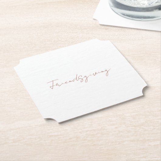 Friendsgiving Herbst-Zimt-Text Thanksgiving Untersetzer (angewinkelt)