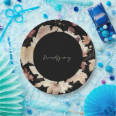 Friendsgiving Herbstlaubs Black Erntedank Pappteller (Party)