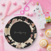 Friendsgiving Herbstlaubs Black Erntedank Pappteller (Party)